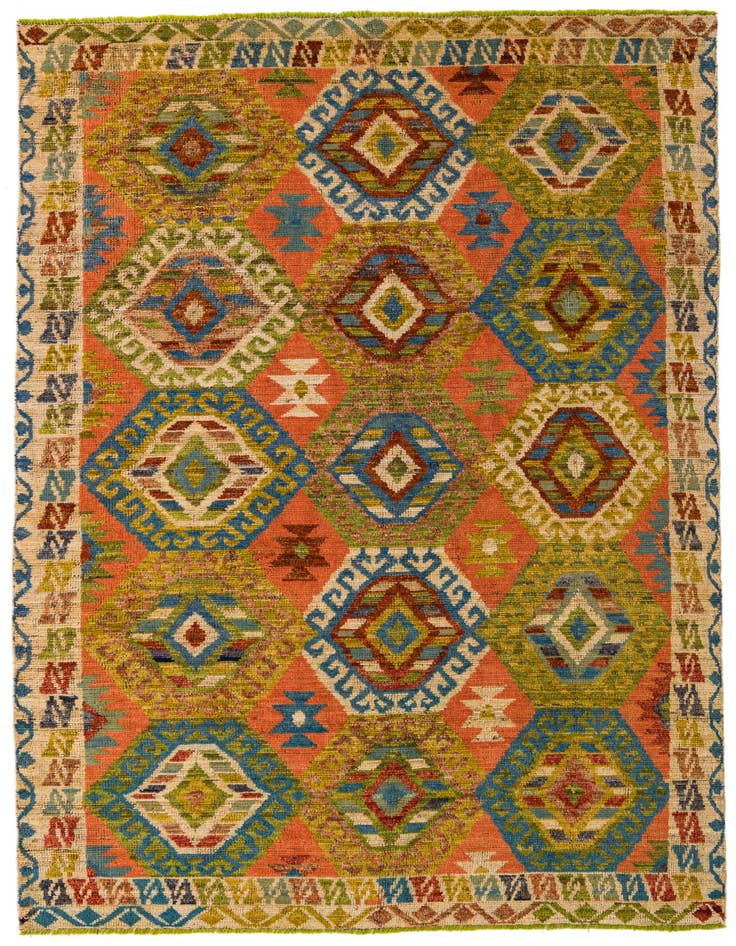 Detail image of 6' 8 x 9' 10 Hand Knotted Darya Wool Rug