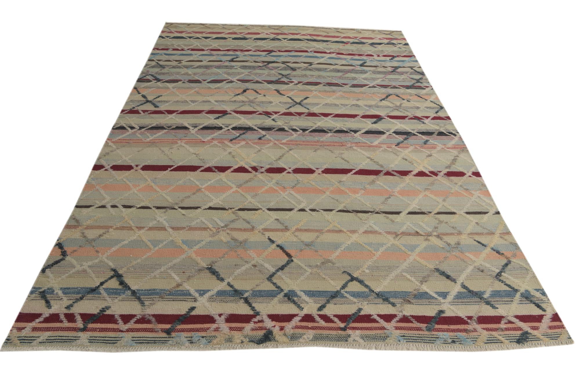 6' 5 x 9' 9 Hand Knotted Darya Wool Rug