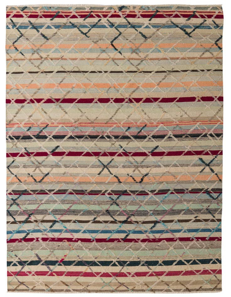 Detail image of 6' 5 x 9' 9 Hand Knotted Darya Wool Rug