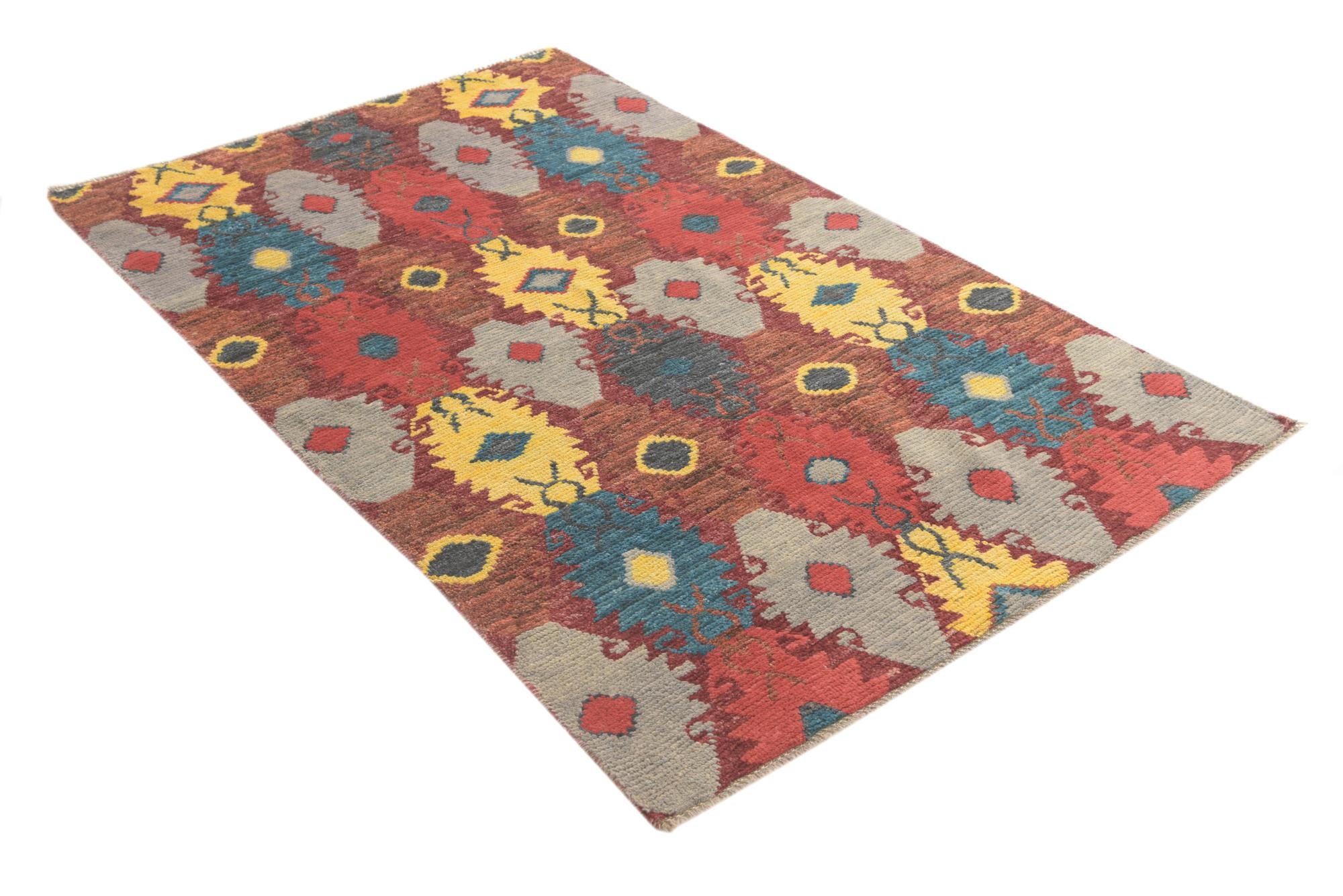 4' 1 x 6' 4 Hand Knotted Darya Wool Rug