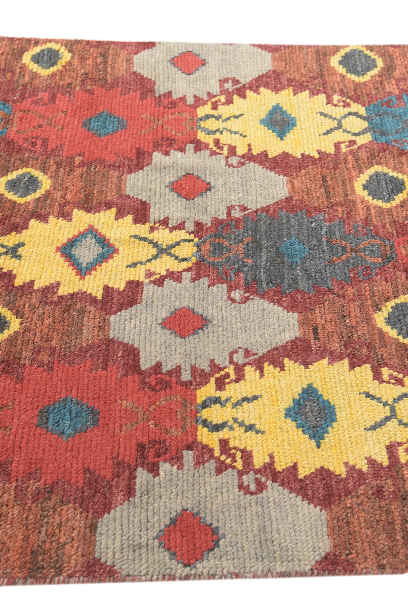 4' 1 x 6' 4 Hand Knotted Darya Wool Rug