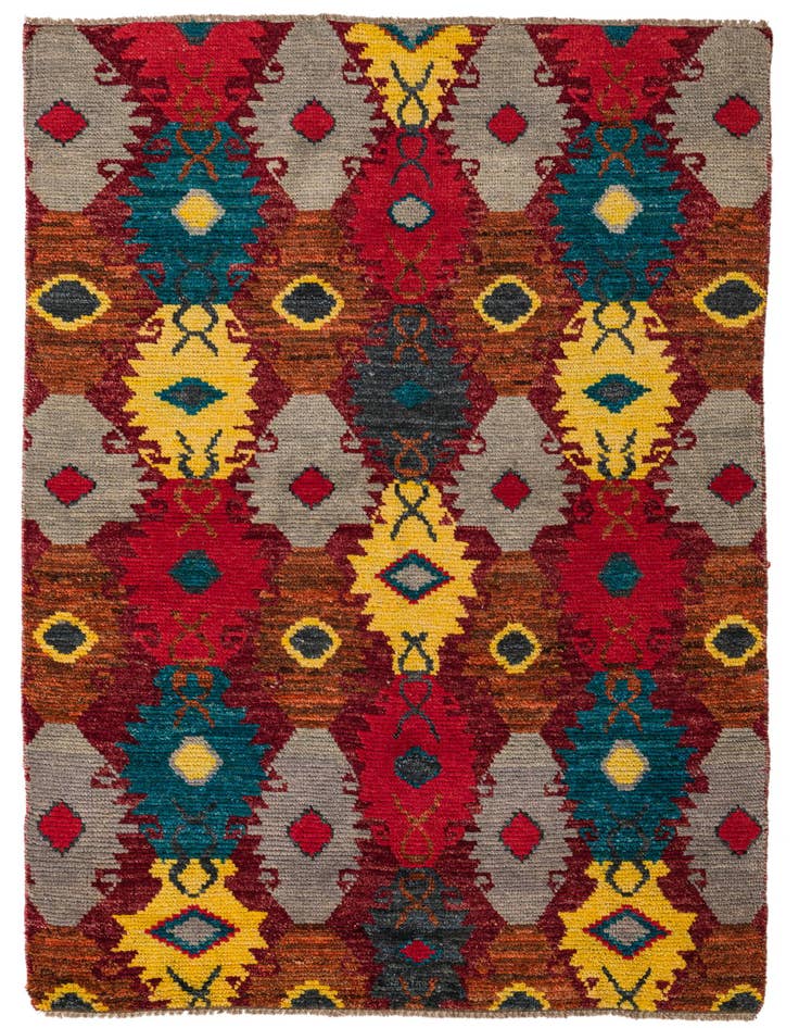 Detail image of 4' 1 x 6' 4 Hand Knotted Darya Wool Rug