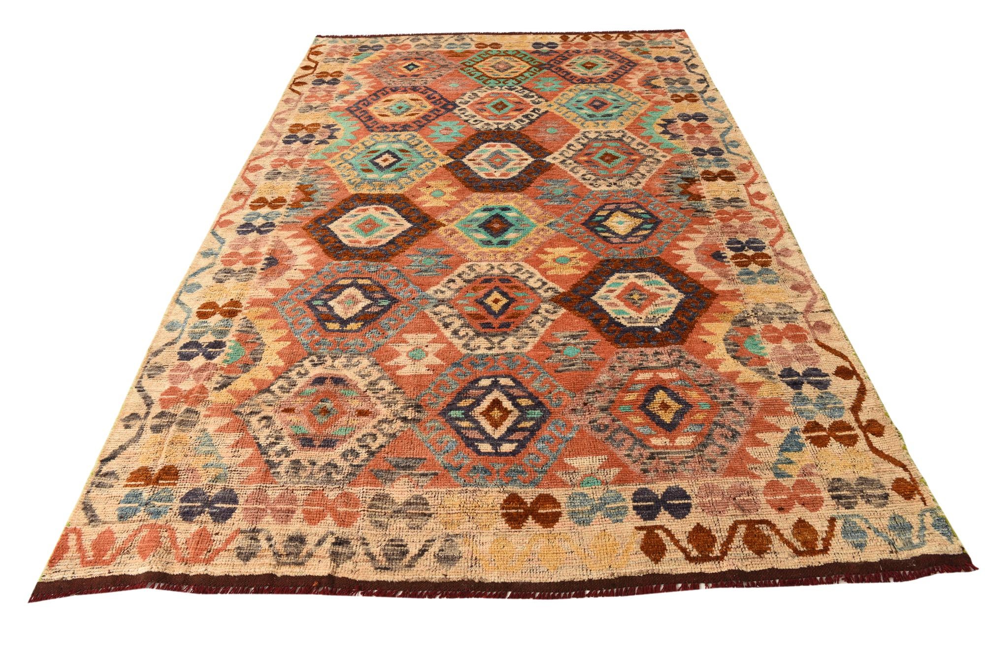 6' 9 x 10' 3 Hand Knotted Darya Wool Rug