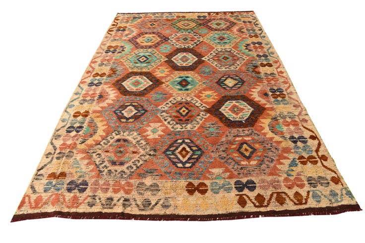 Detail image of 6' 9 x 10' 3 Hand Knotted Darya Wool Rug