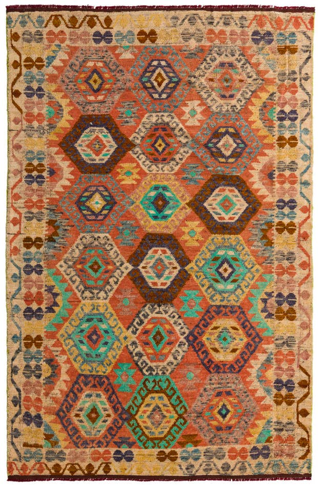 Detail image of 6' 9 x 10' 3 Hand Knotted Darya Wool Rug