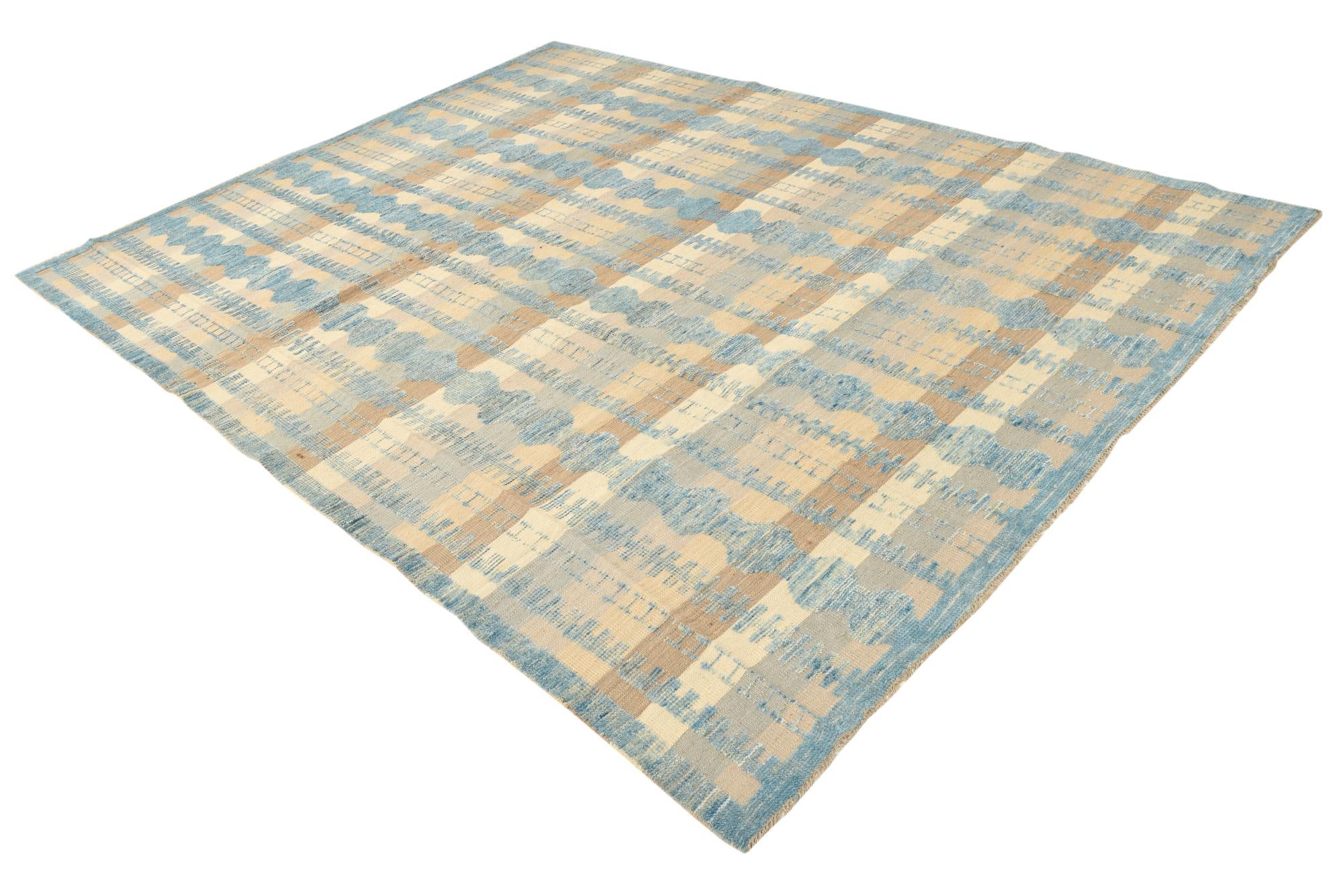 8' x 10' 5 Hand Knotted Darya Wool Rug