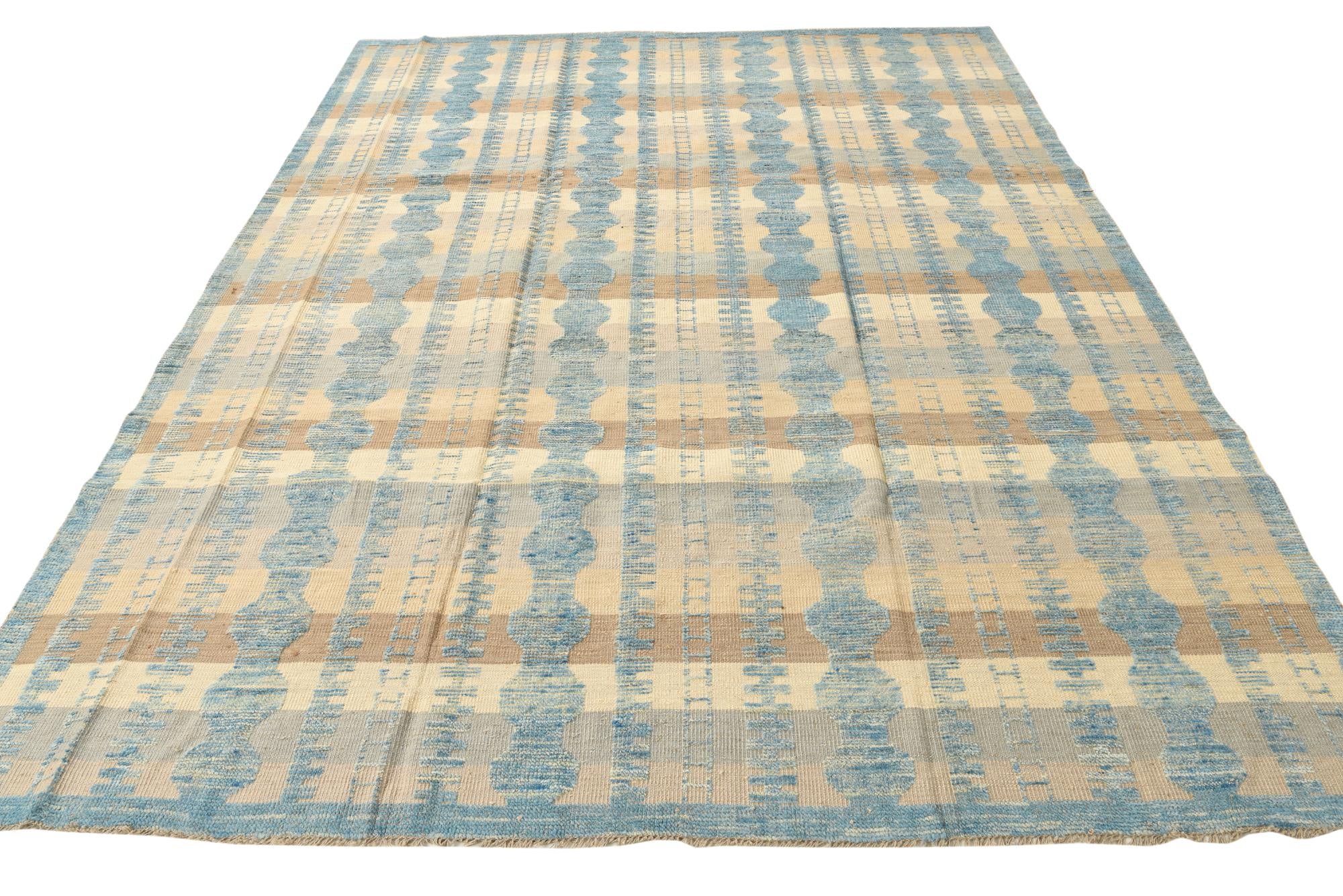 8' x 10' 5 Hand Knotted Darya Wool Rug