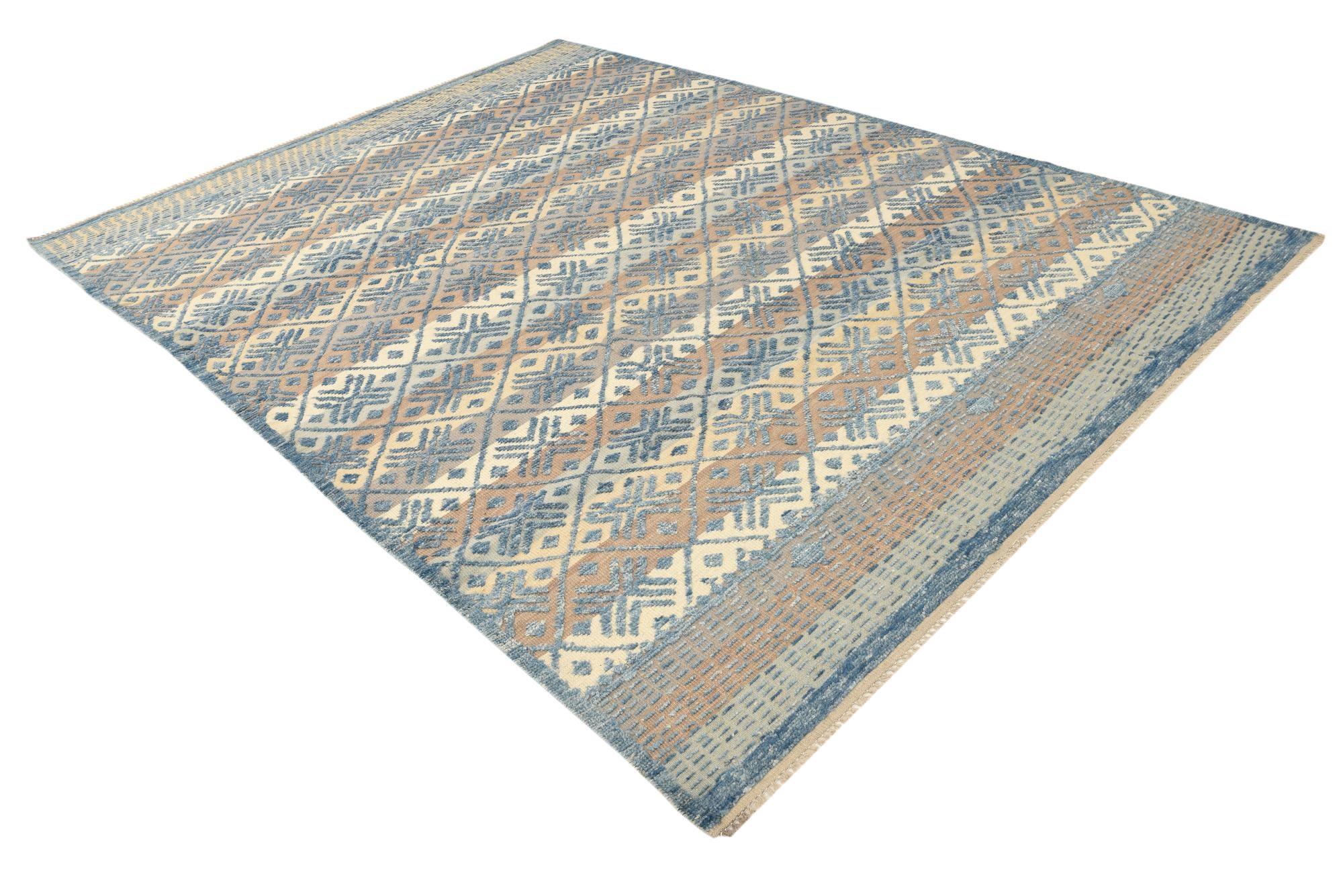 7' 8 x 10' 6 Hand Knotted Darya Wool Rug