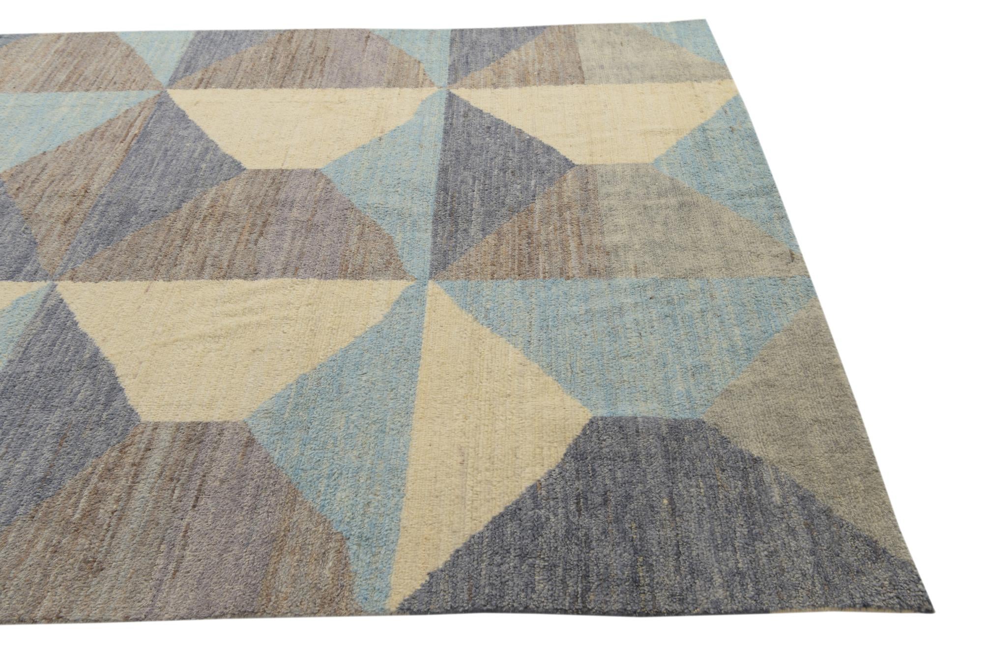 6' 6 x 10' Hand Knotted Darya Wool Rug