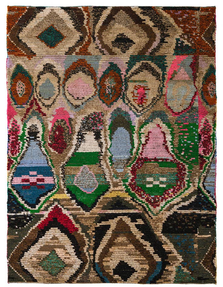 Detail image of 6' 4 x 9' 8 Hand Knotted Darya Wool Rug