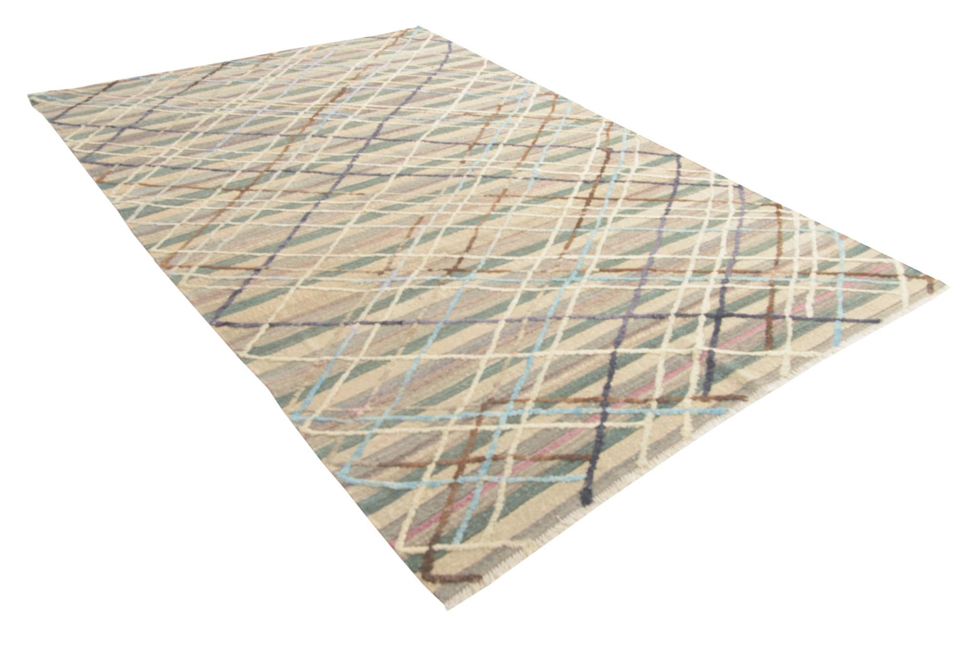 6' 7 x 9' 6 Hand Knotted Darya Wool Rug
