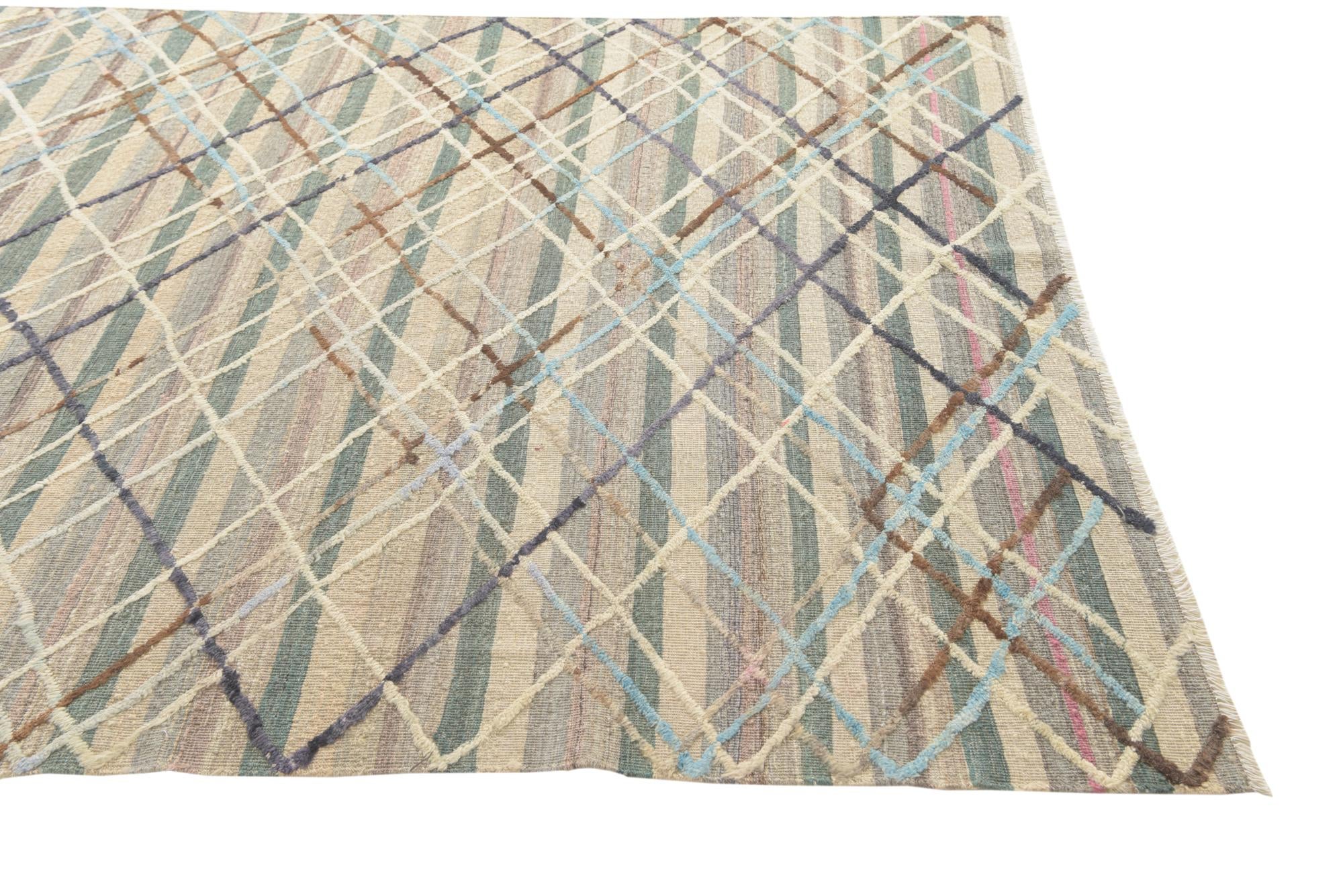 6' 7 x 9' 6 Hand Knotted Darya Wool Rug