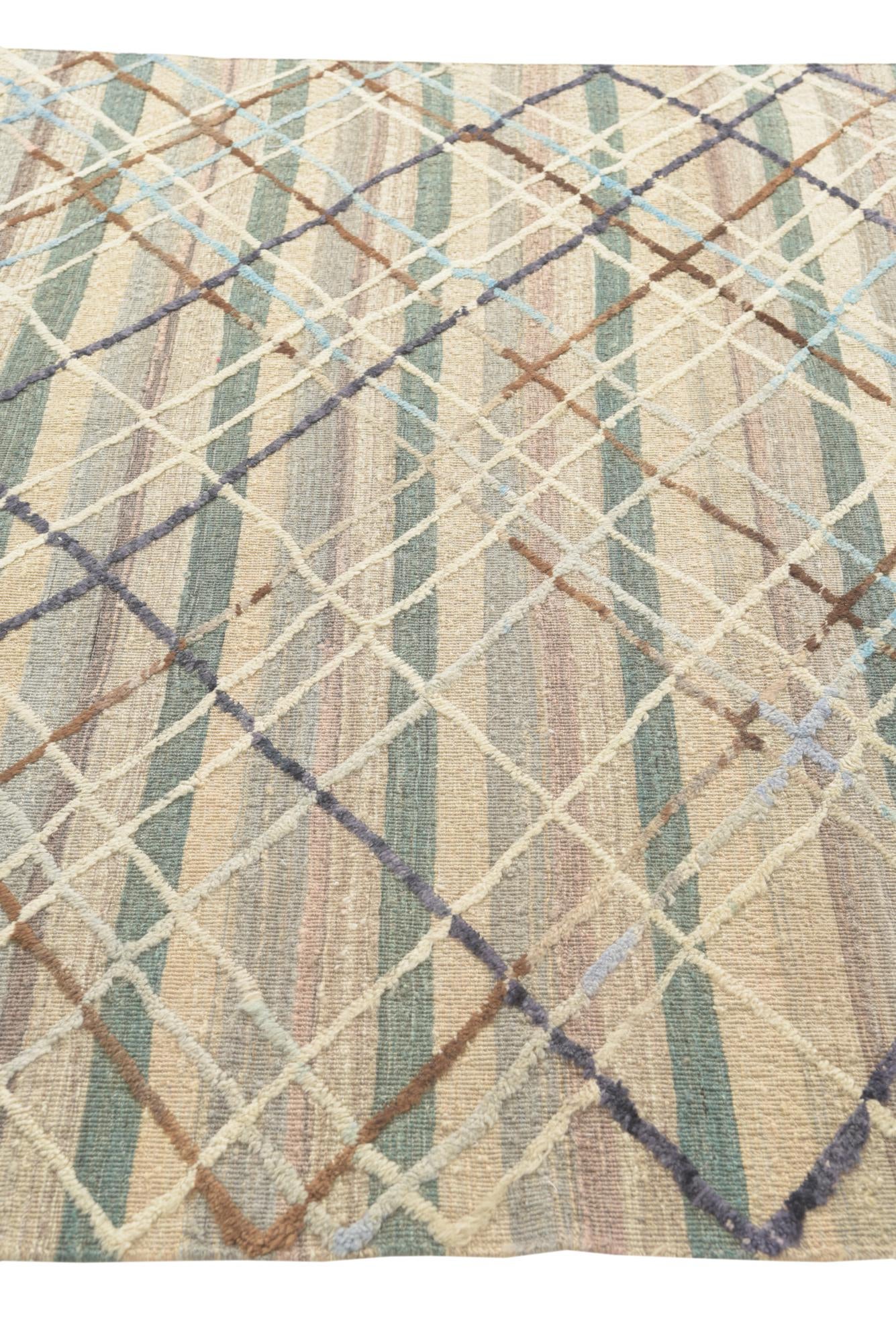 6' 7 x 9' 6 Hand Knotted Darya Wool Rug