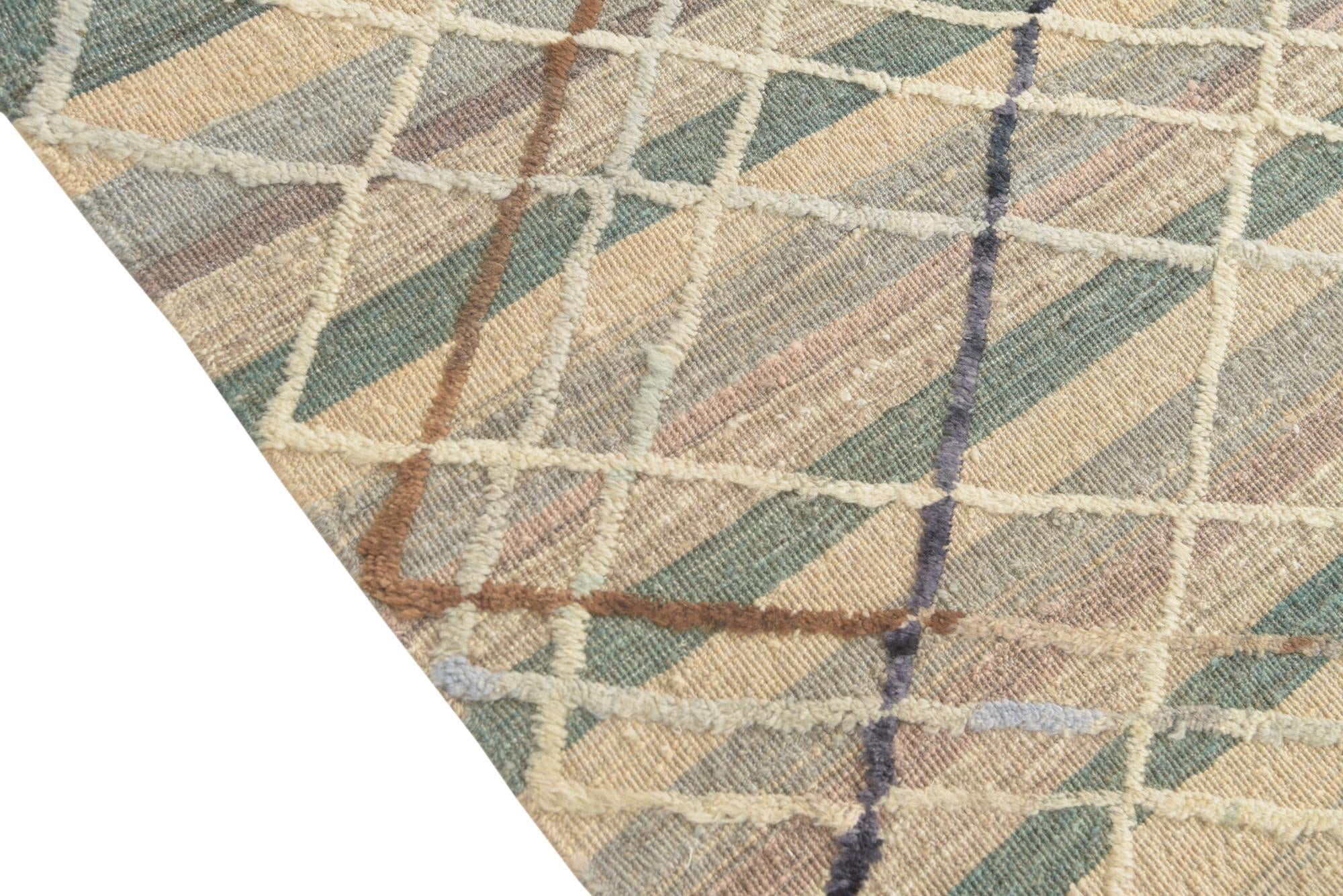 6' 7 x 9' 6 Hand Knotted Darya Wool Rug