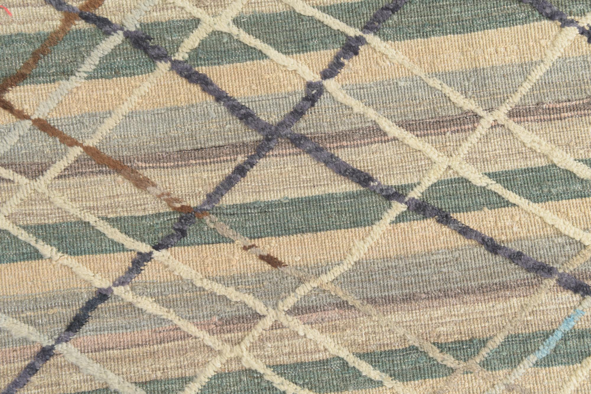 6' 7 x 9' 6 Hand Knotted Darya Wool Rug