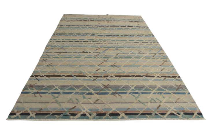 6' 7 x 10' 1 Hand Knotted Darya Wool Rug