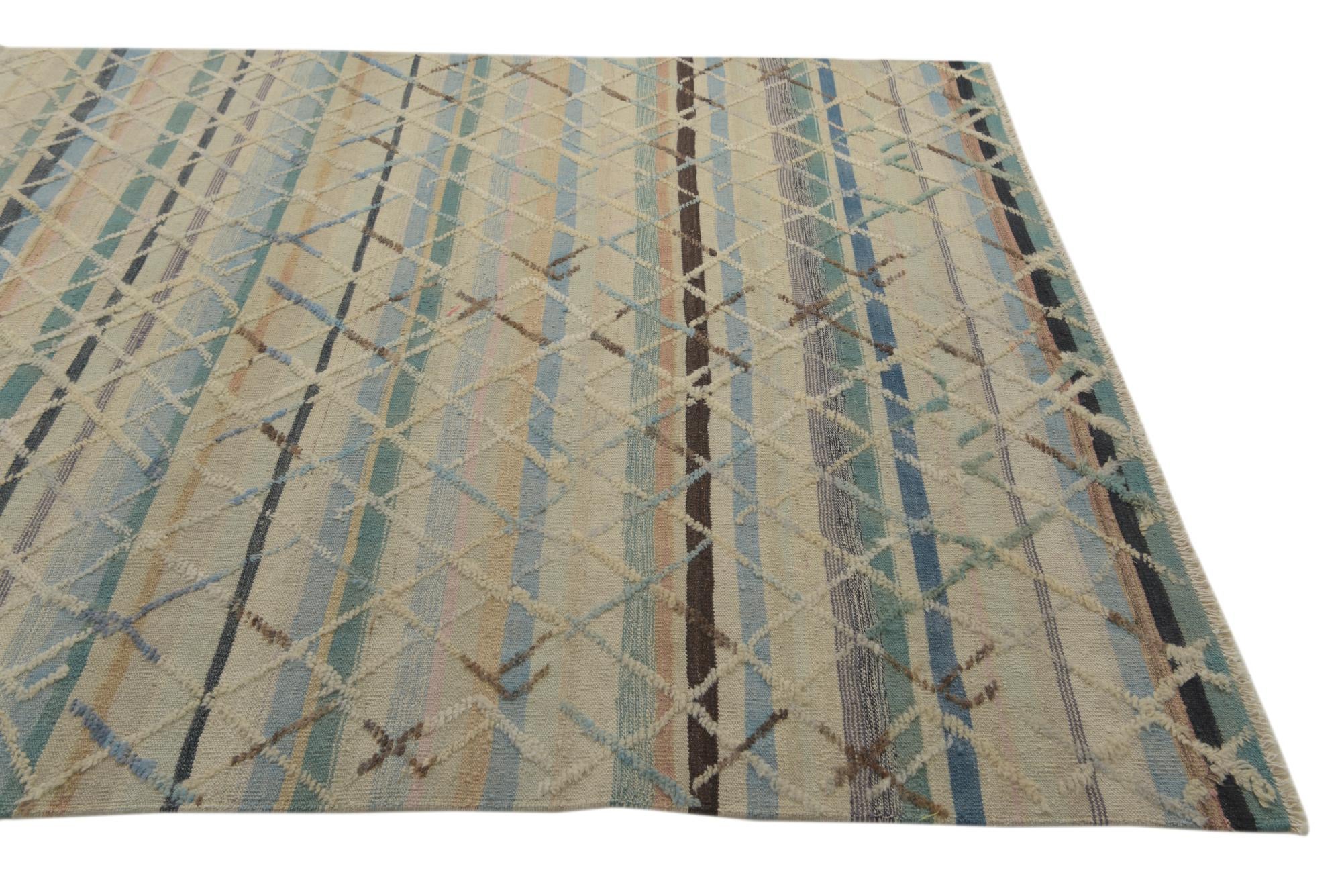 6' 7 x 10' 1 Hand Knotted Darya Wool Rug