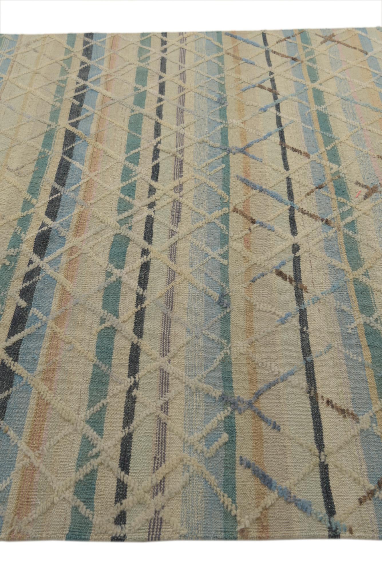 6' 7 x 10' 1 Hand Knotted Darya Wool Rug