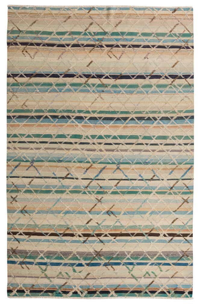 6' 7 x 10' 1 Hand Knotted Darya Wool Rug