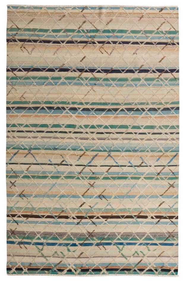 Detail image of 6' 7 x 10' 1 Hand Knotted Darya Wool Rug
