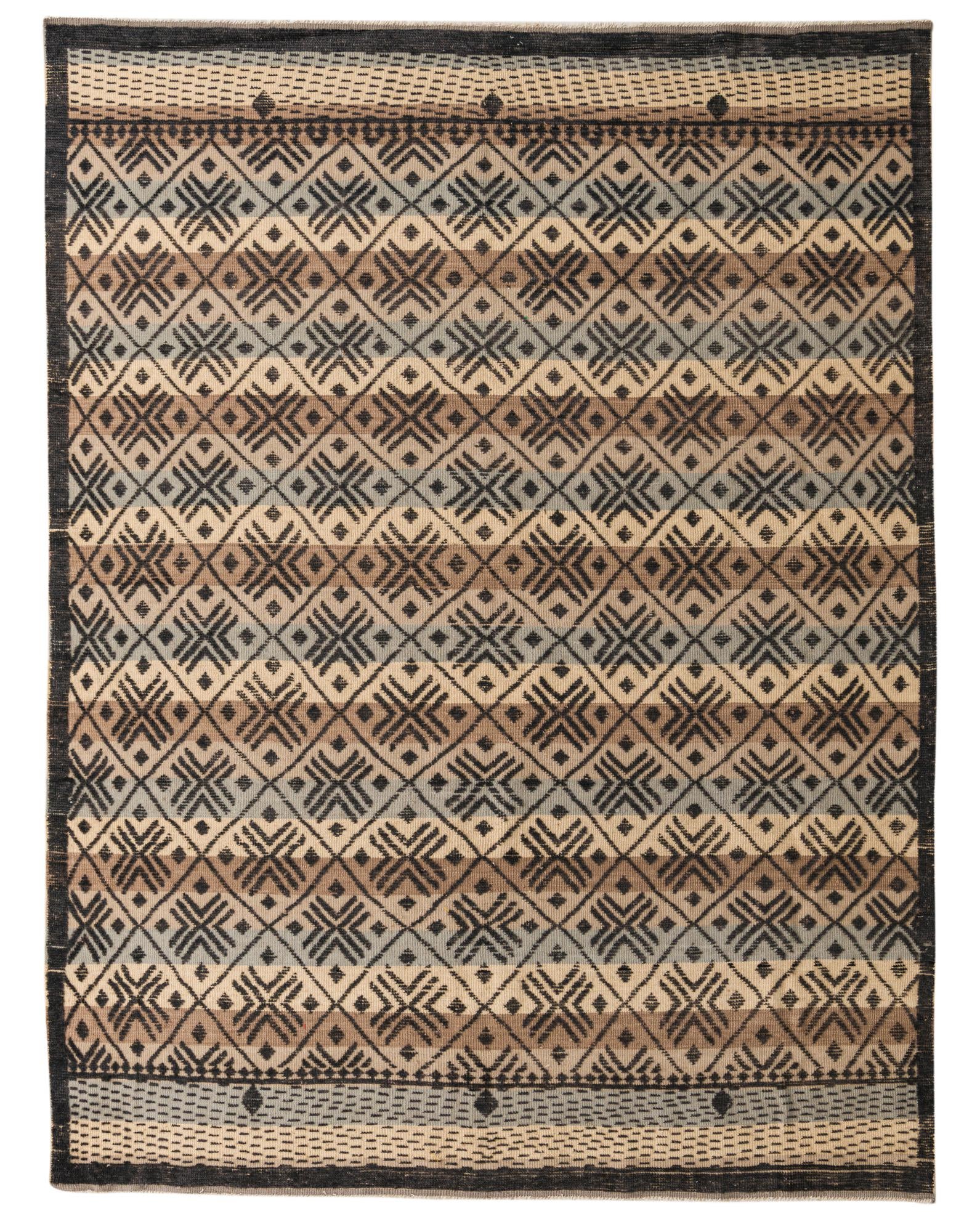 8' x 10' 6 Hand Knotted Darya Wool Rug