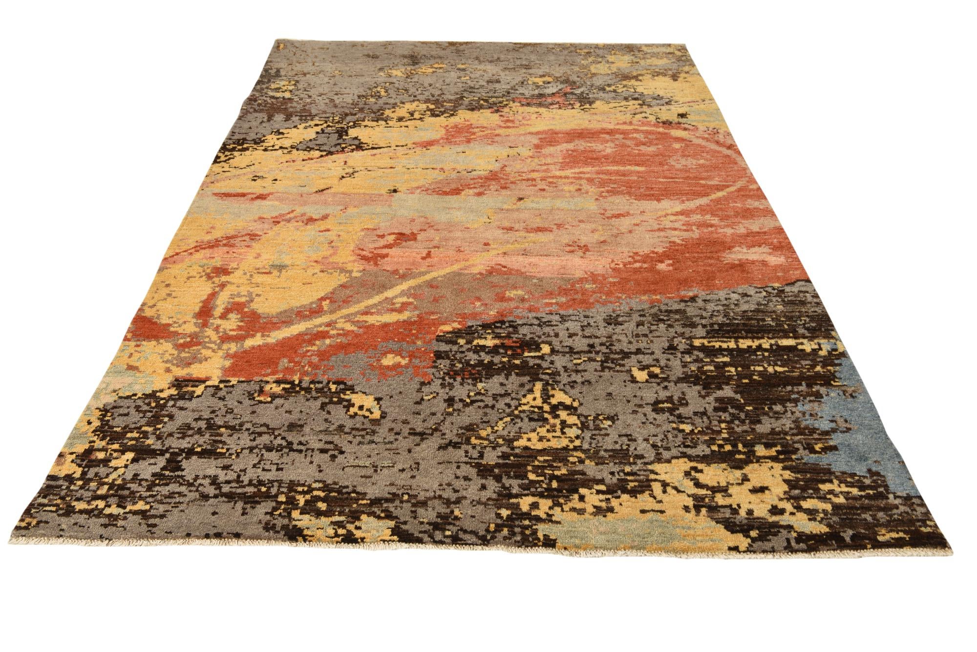 5' 10 x 9' 4 Hand Knotted Darya Wool Rug