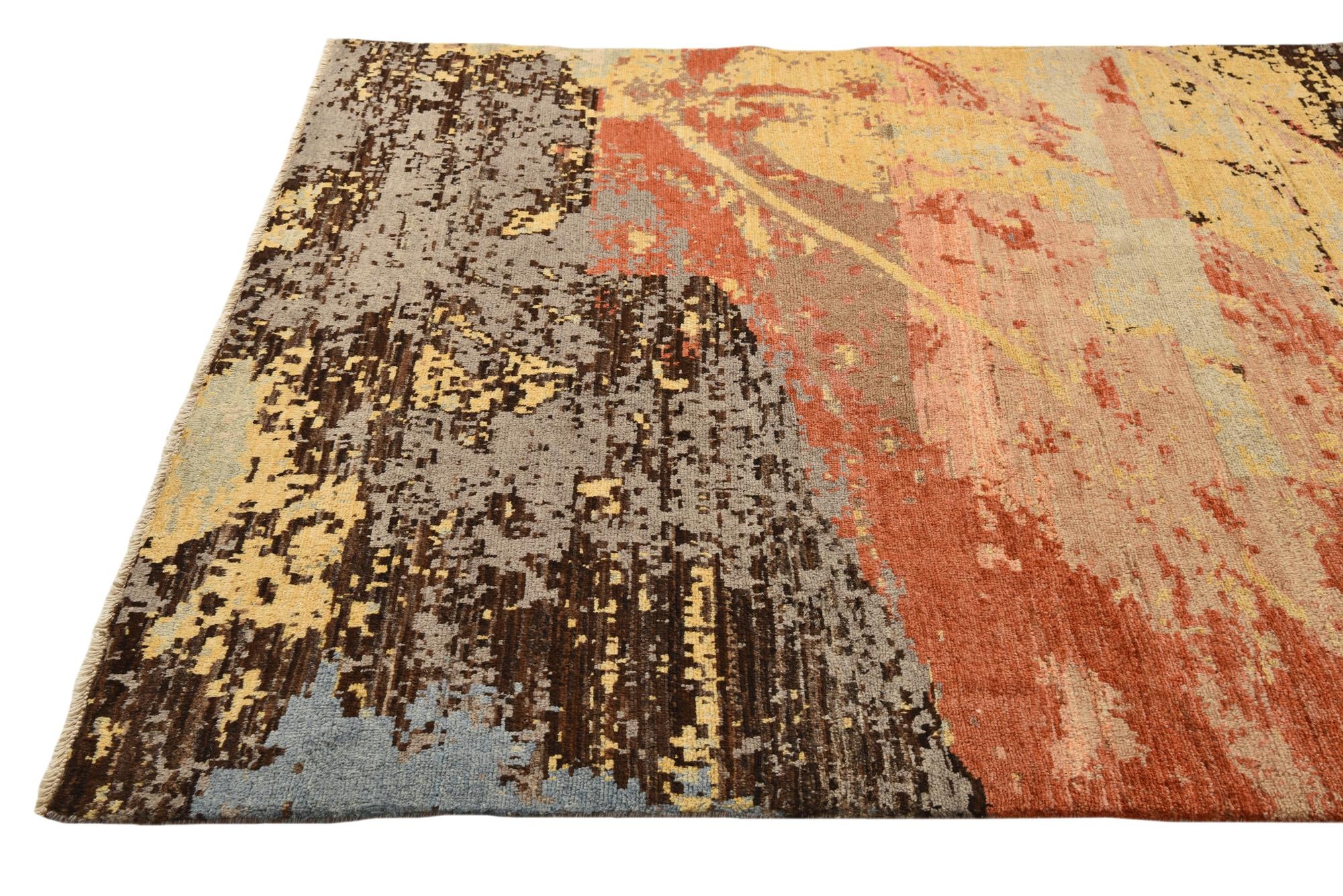 5' 10 x 9' 4 Hand Knotted Darya Wool Rug