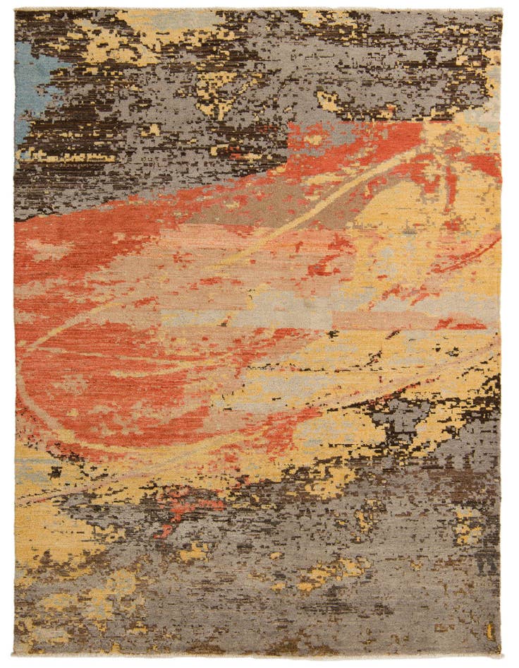 Detail image of 5' 10 x 9' 4 Hand Knotted Darya Wool Rug
