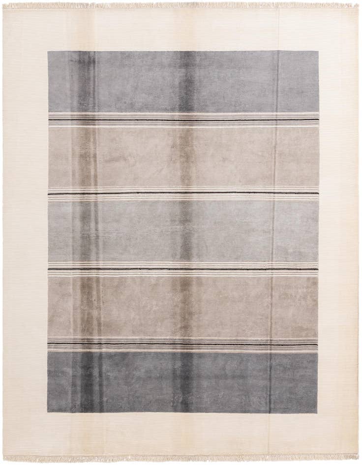 Detail image of 7' 10 x 9' 10 Hand Knotted Darya Wool Rug