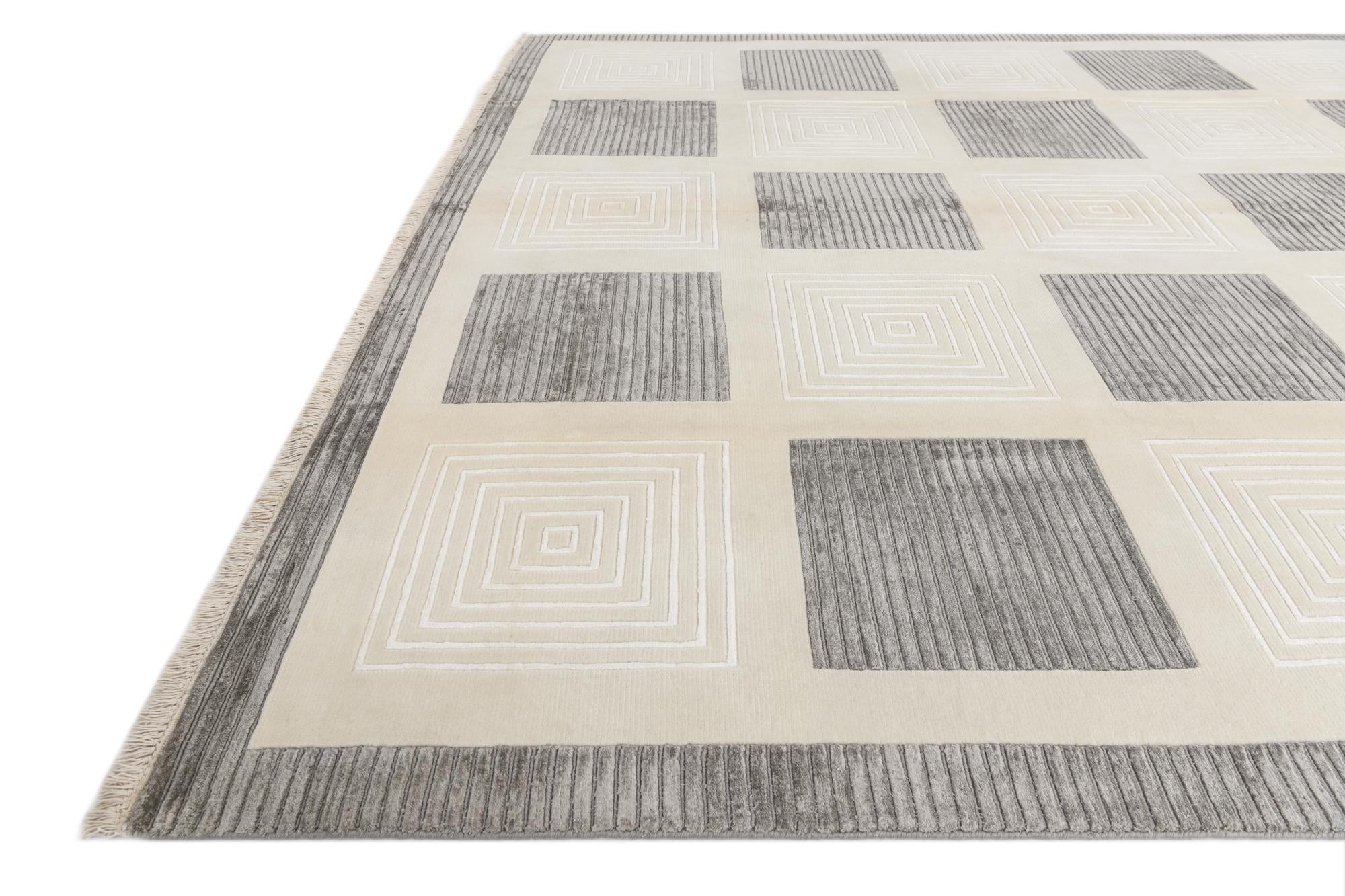 8' 2 x 11' 6 Hand Knotted Darya Wool Rug
