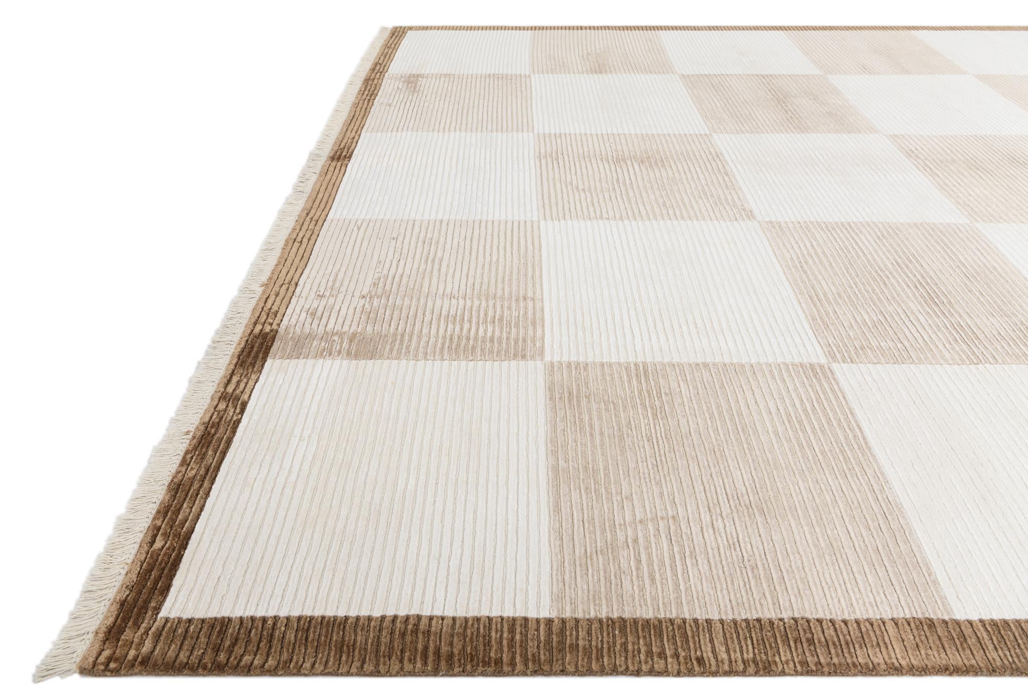 8' 3 x 11' 6 Hand Knotted Darya Wool Rug