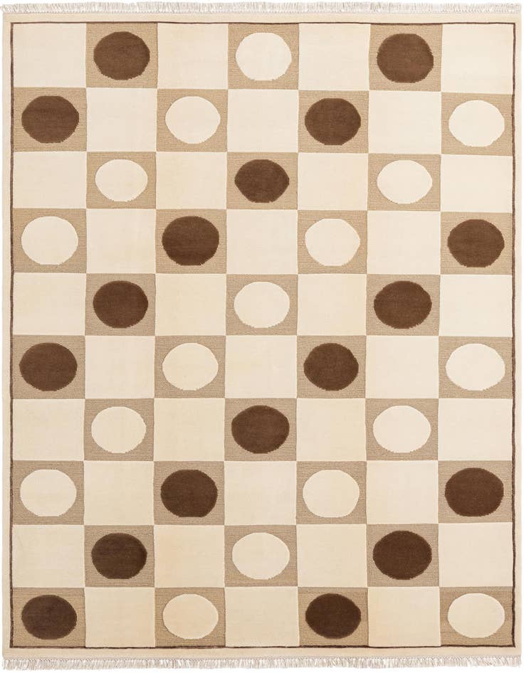 Detail image of 6' 6 x 9' 10 Hand Knotted Darya Wool Rug
