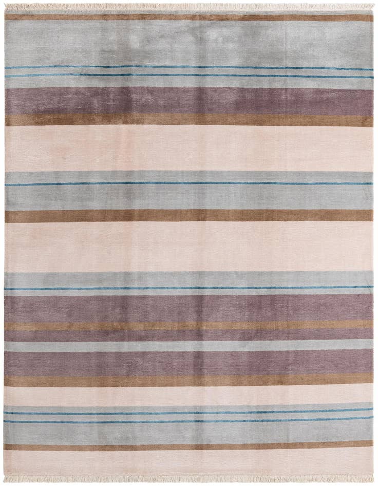 Detail image of 6' 6 x 9' 9 Hand Knotted Darya Wool Rug