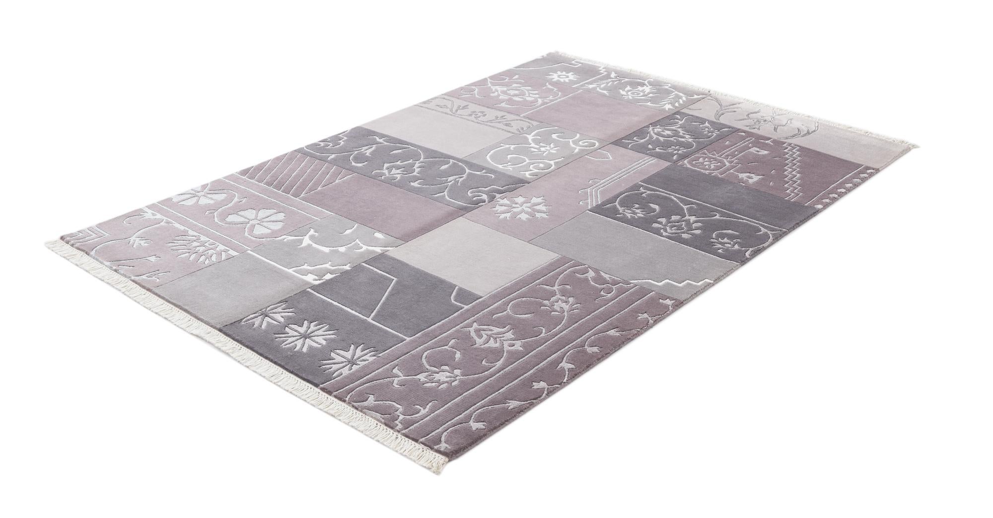 4' 6 x 6' 9 Hand Knotted Darya Wool Rug