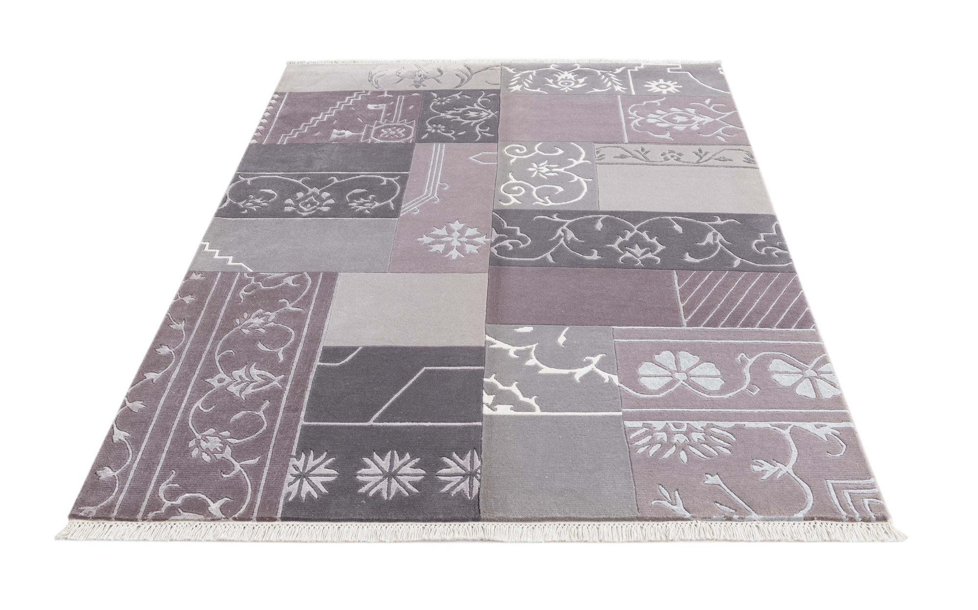 4' 6 x 6' 9 Hand Knotted Darya Wool Rug