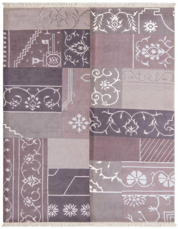 Detail image of 4' 6 x 6' 9 Hand Knotted Darya Wool Rug