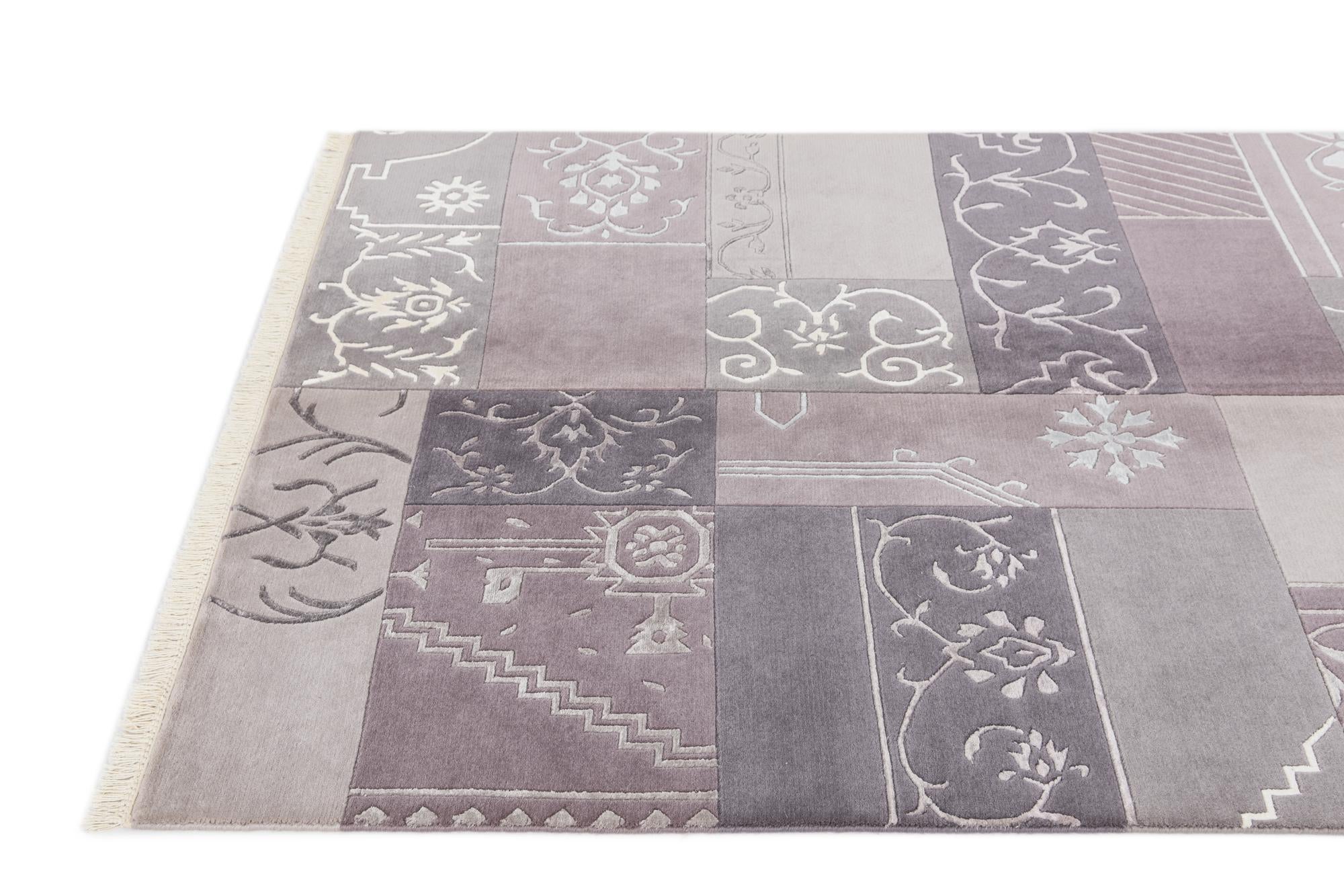 4' 7 x 6' 9 Hand Knotted Darya Wool Rug