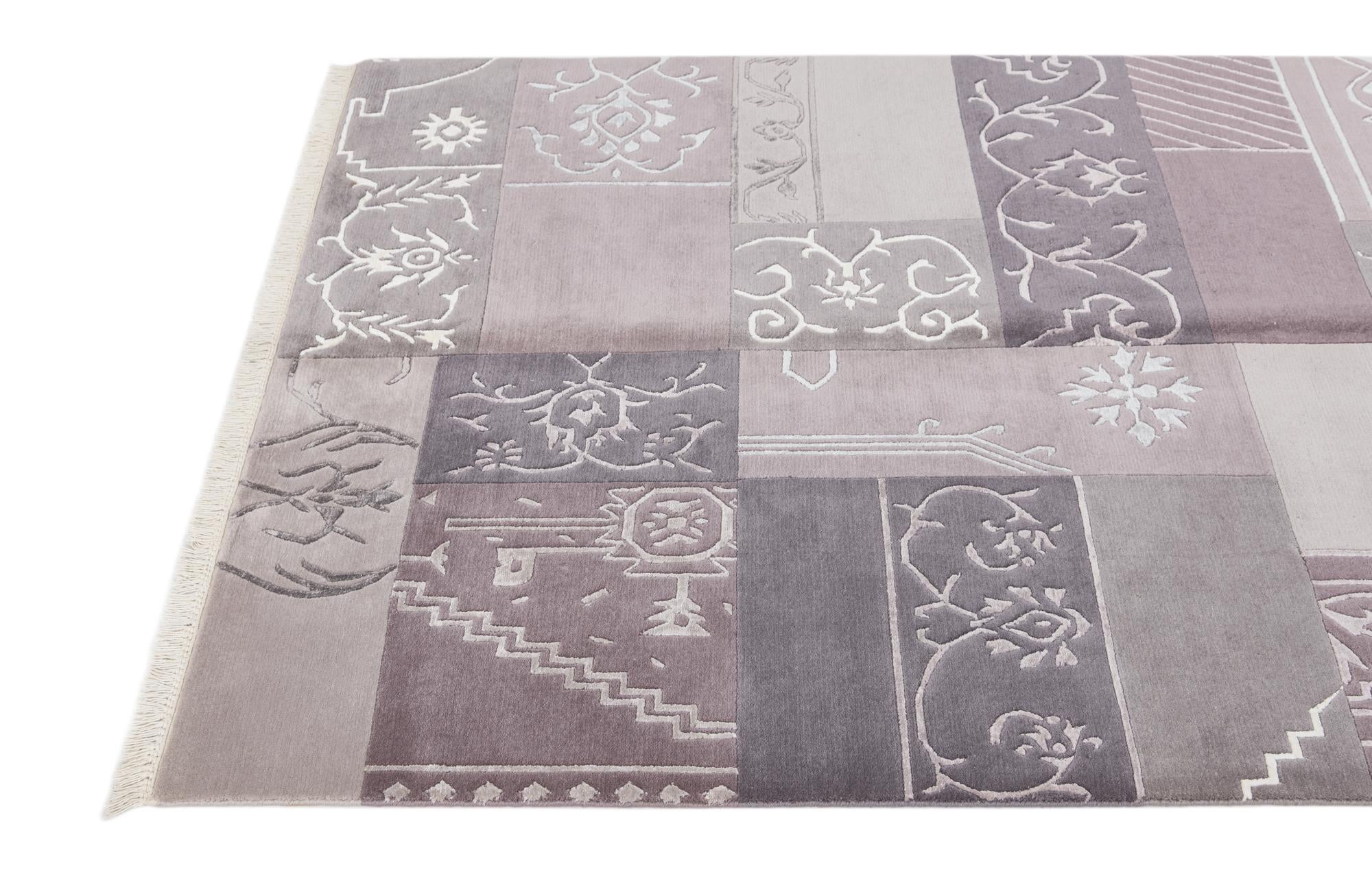 4' 6 x 6' 9 Hand Knotted Darya Wool Rug