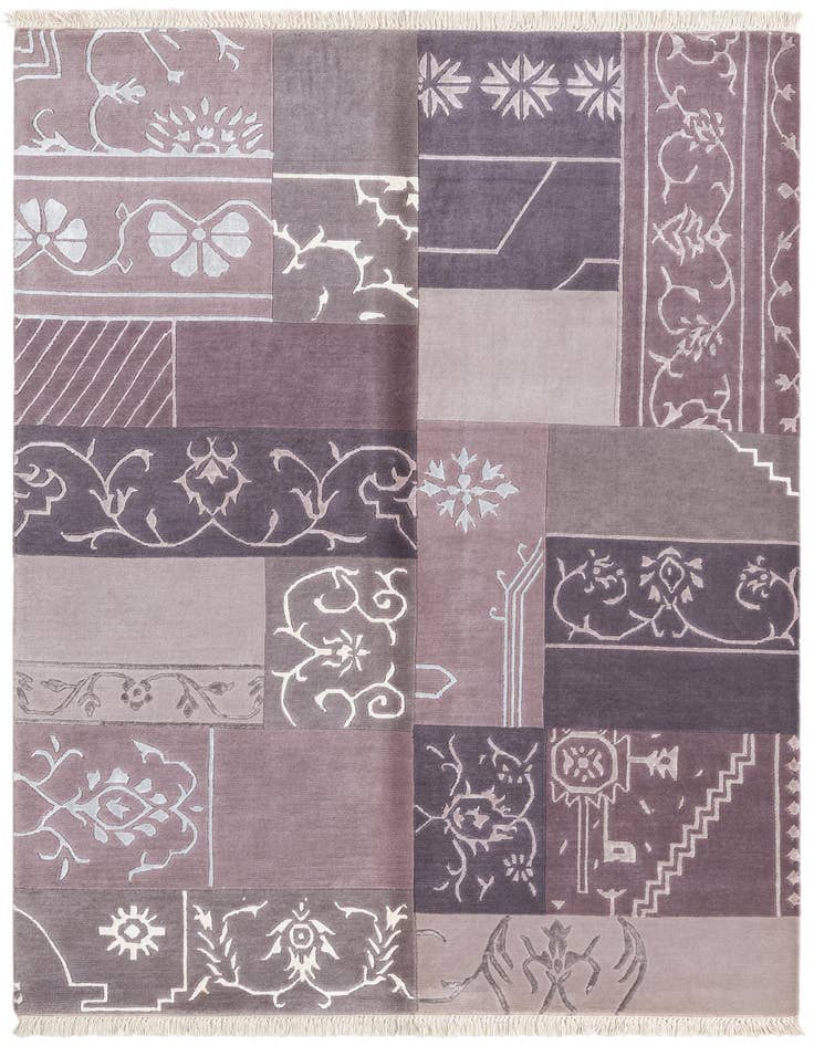 Detail image of 4' 6 x 6' 9 Hand Knotted Darya Wool Rug