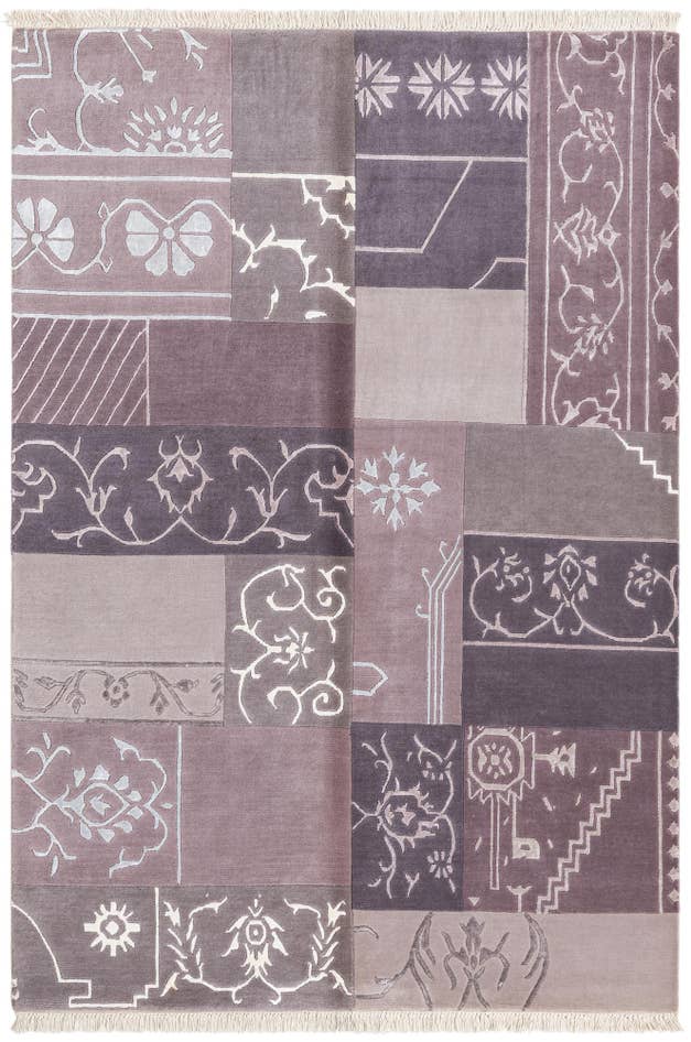 Detail image of 4' 6 x 6' 9 Hand Knotted Darya Wool Rug