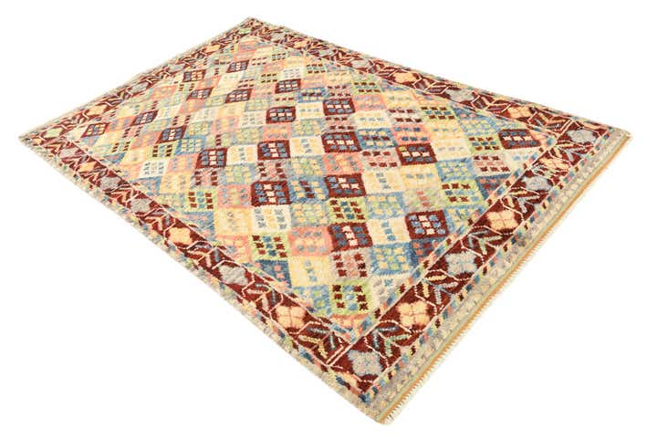 4' 10 x 7' 6 Hand Knotted Darya Wool Rug