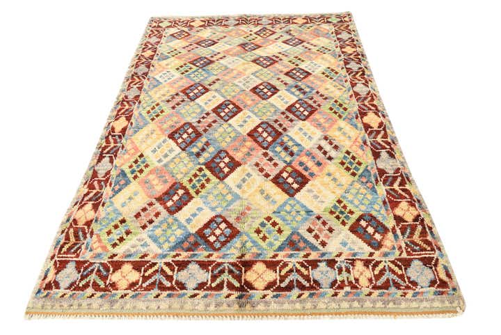 4' 10 x 7' 6 Hand Knotted Darya Wool Rug
