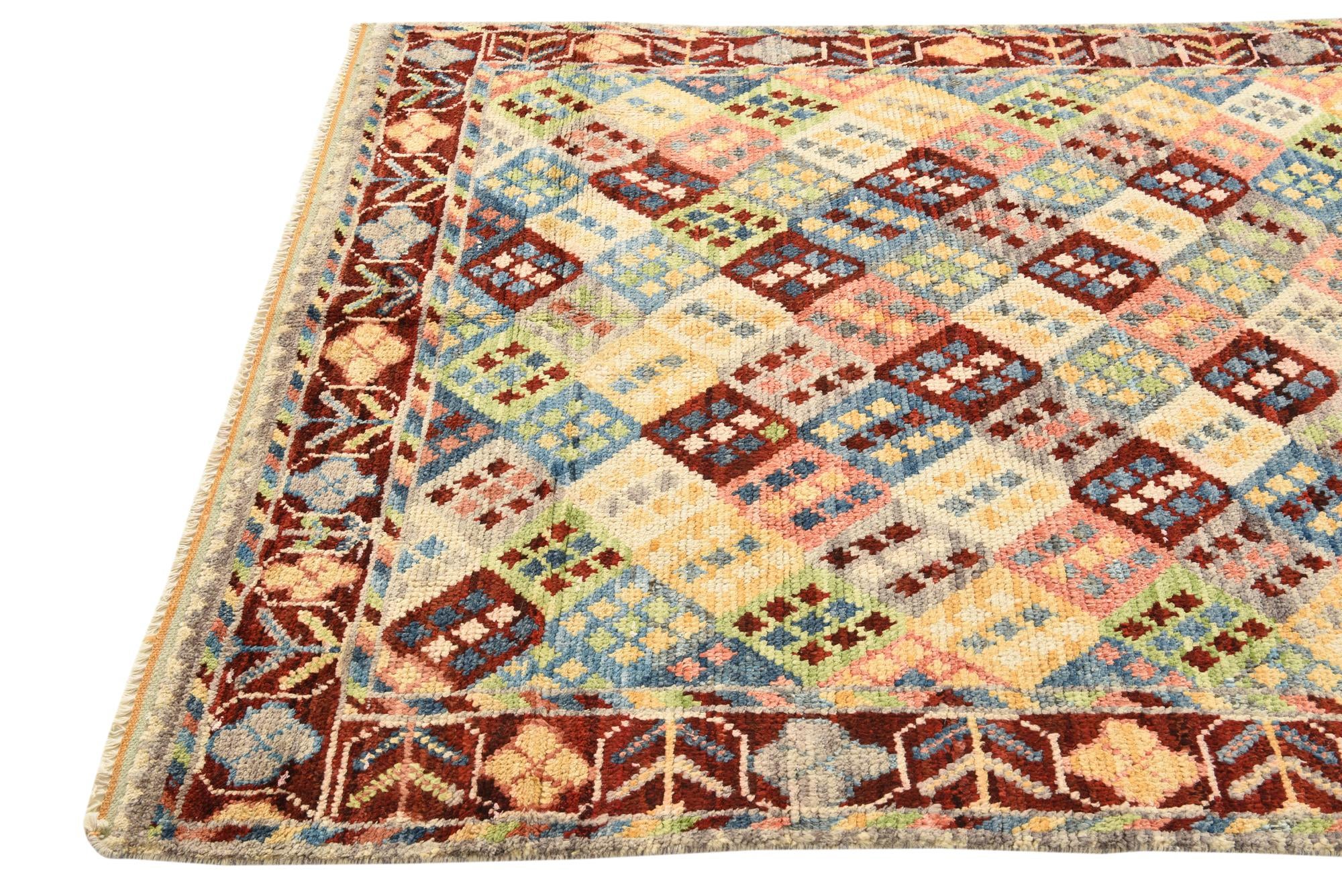 4' 10 x 7' 6 Hand Knotted Darya Wool Rug