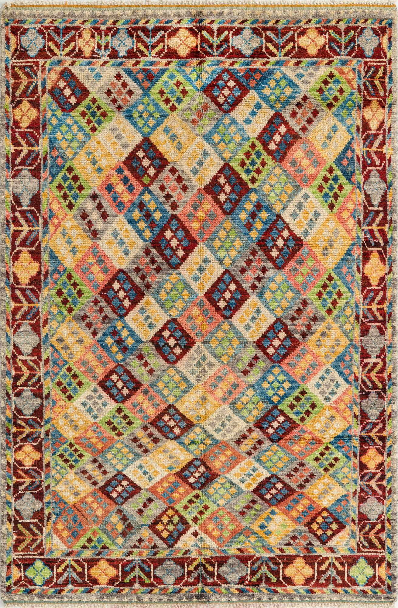 4' 10 x 7' 6 Hand Knotted Darya Wool Rug