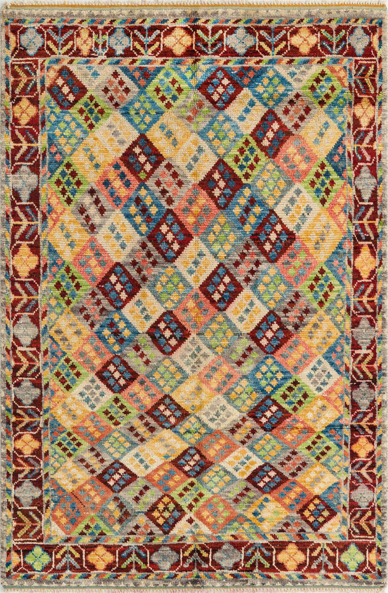 4' 10 x 7' 6 Hand Knotted Darya Wool Rug