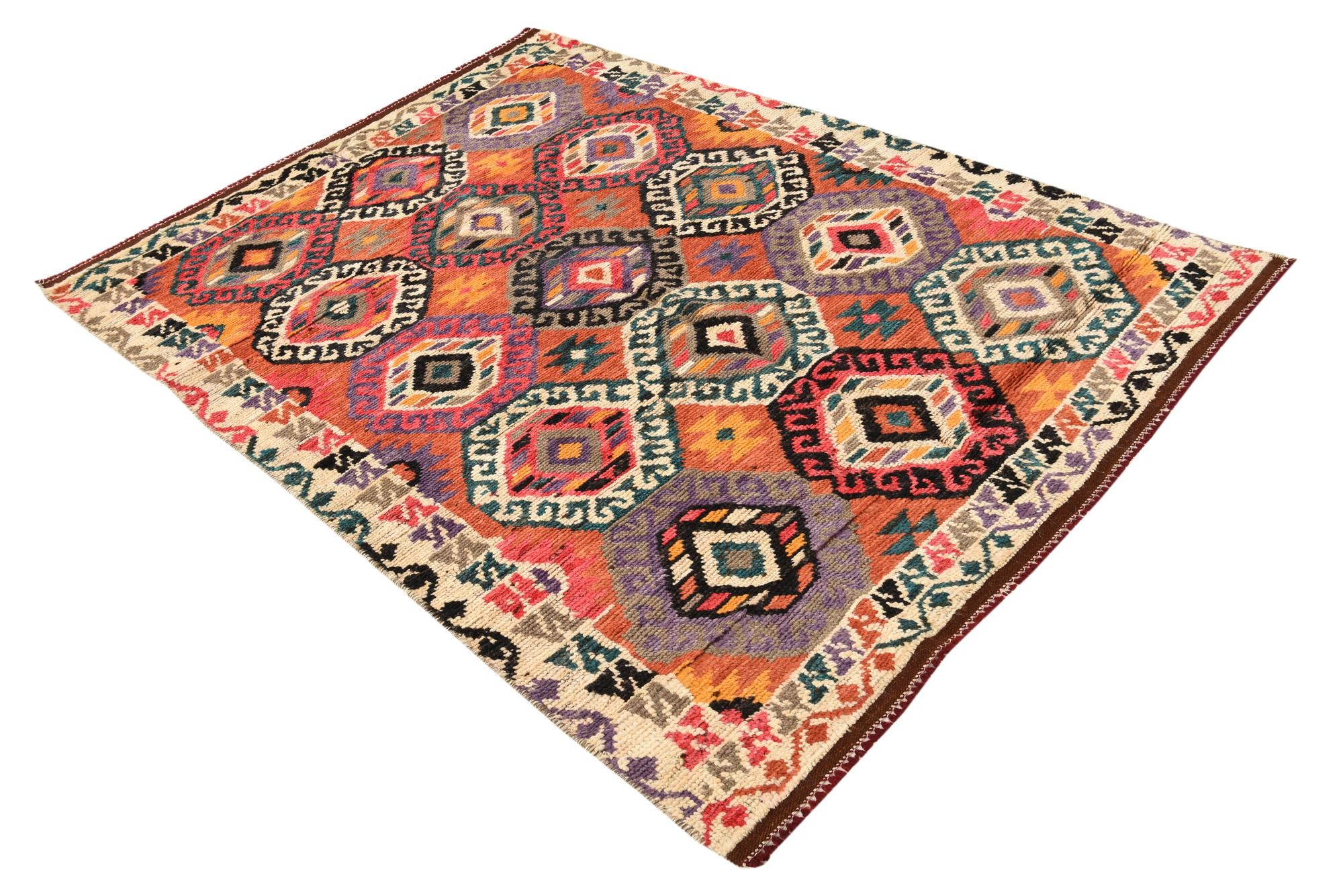 5' x 7' Hand Knotted Darya Wool Rug