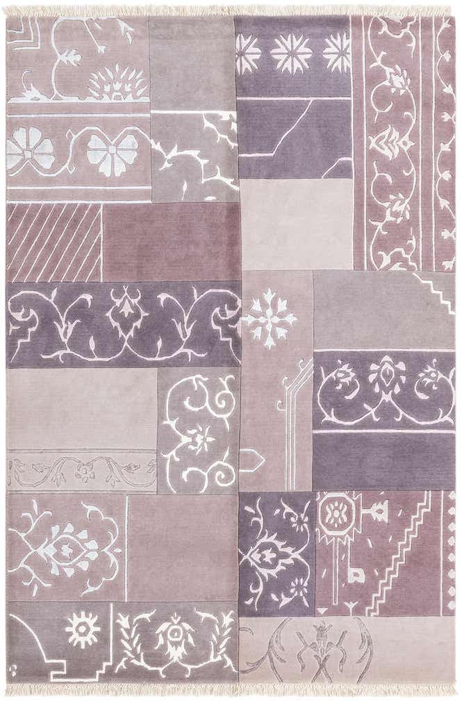 4' 7 x 6' 9 Hand Knotted Darya Wool Rug