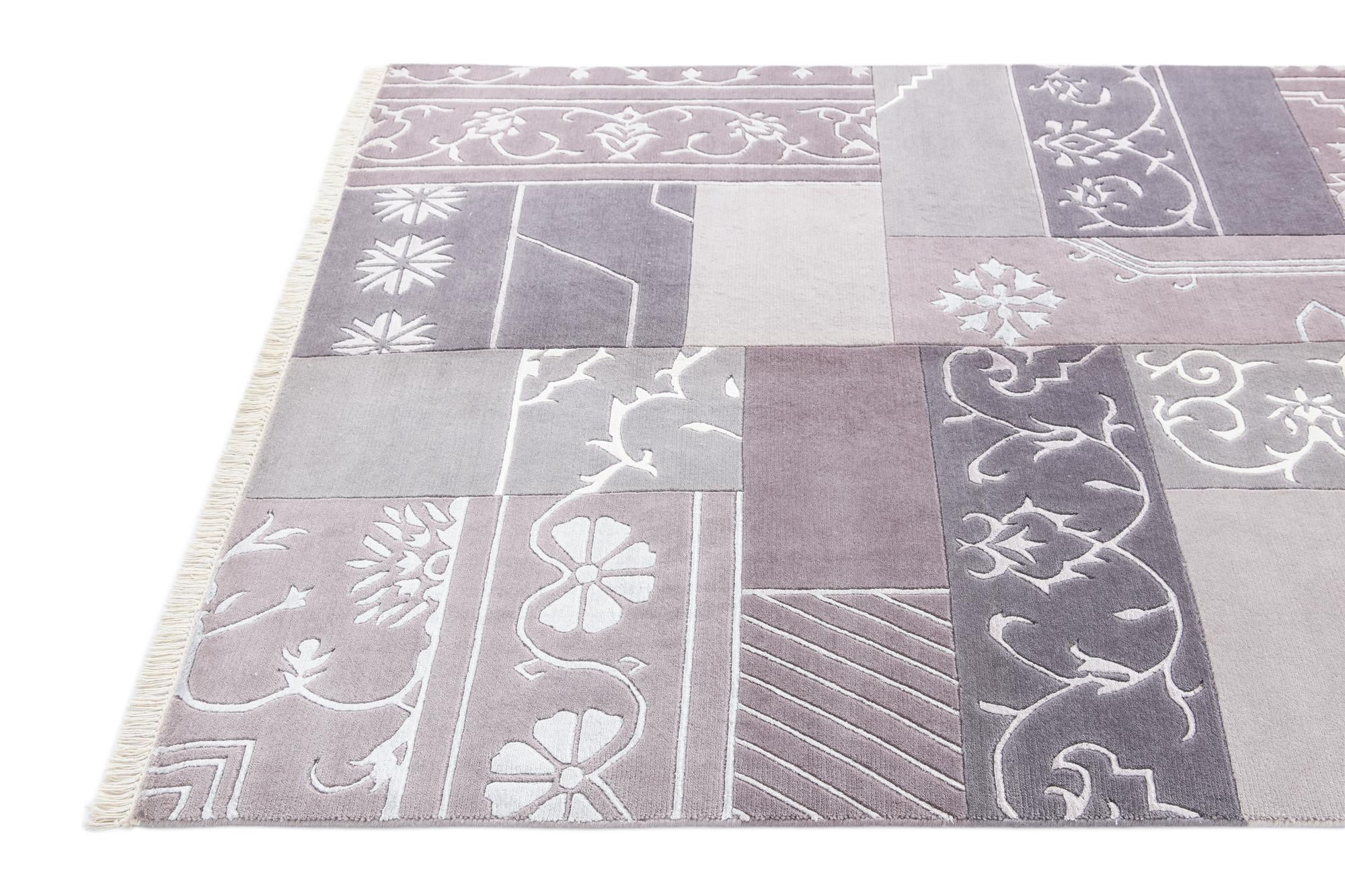 4' 7 x 6' 9 Hand Knotted Darya Wool Rug