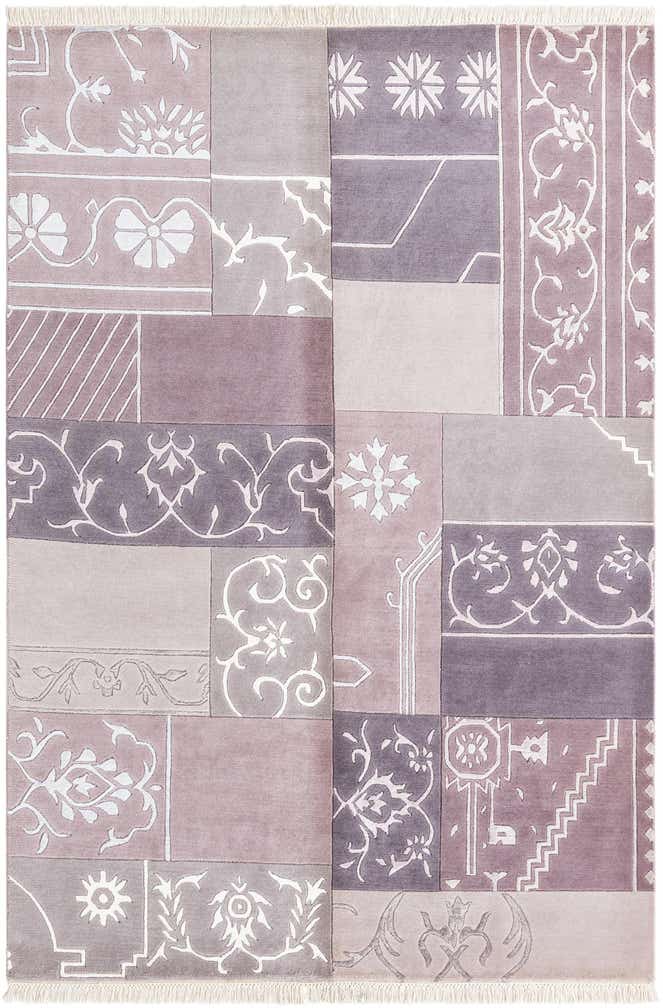 4' 7 x 6' 9 Hand Knotted Darya Wool Rug