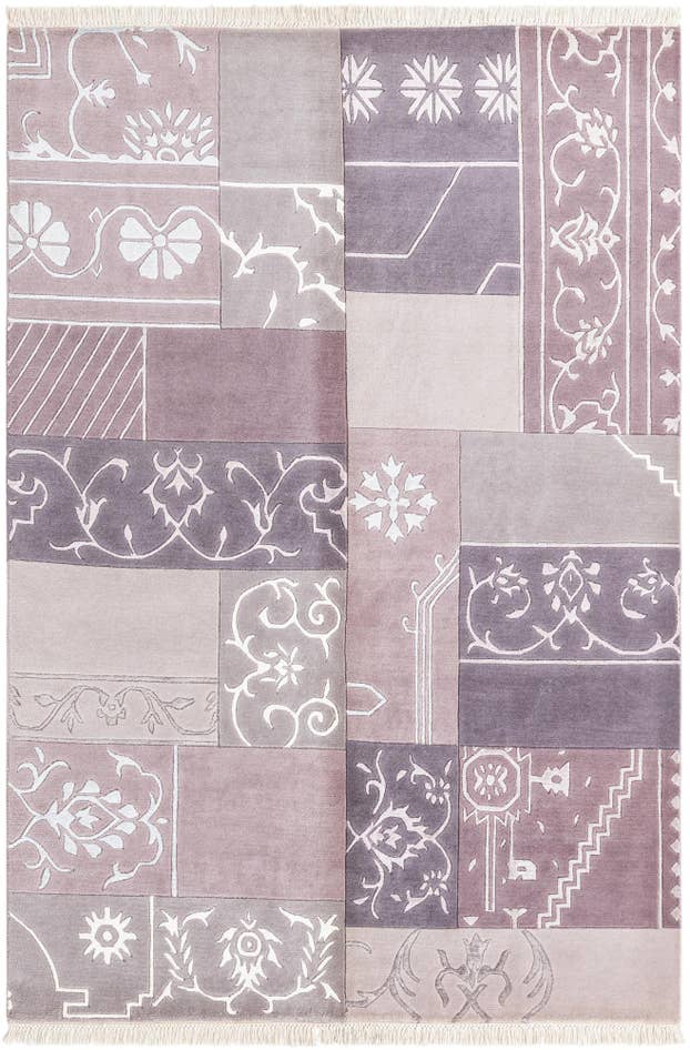 Detail image of 4' 7 x 6' 9 Hand Knotted Darya Wool Rug